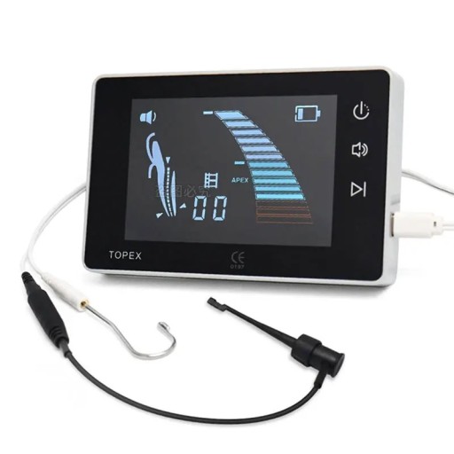 Zubný apex lokátor endodontický na meranie koreňových kanálikov 14 × 9 × 7 cm digitálna technológia čierno biely stomatológia
