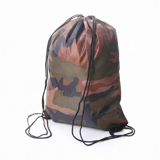Zugbeutel 43 x 34 cm Camouflage Rucksack mit Kordeln aus Oxford Leichter Sportbeutel Unisex Für das Fitnessstudio, Ausflüge und Reisen