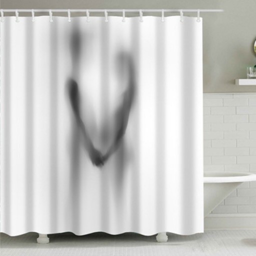 Zuhanyfüggöny egy férfi sziluettjével