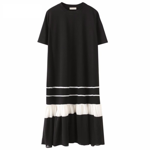 Zwarte midi-jurk voor dames