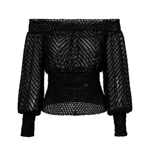 Zwarte off-shoulder blouse
