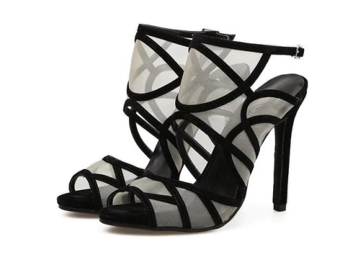 Zwarte pumps voor dames met open neus