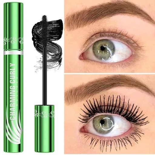 Zwarte waterdichte mascara met snel drogende formule, verlengende borstel voor opvallende en lange wimpers, dames decoratieve cosmetica