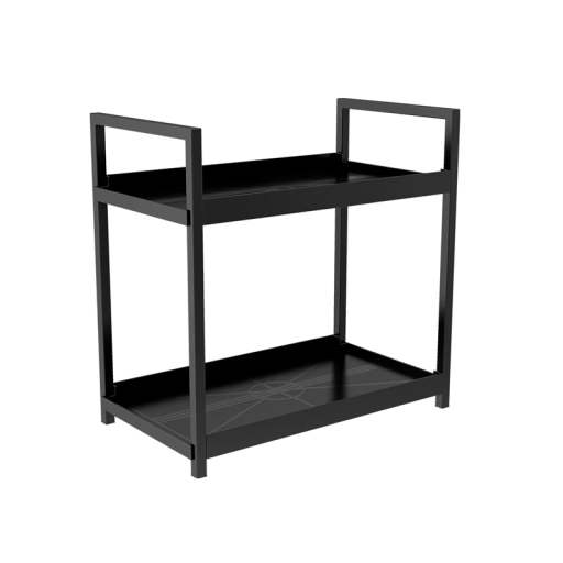 Zweistöckiges Badezimmer-Aufbewahrungsregal, 30 x 17 x 30 cm, multifunktionaler Kosmetik-Organizer, großes Badezimmerregal mit Halter