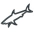 3D samolepka na auto žralok čierna