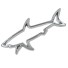3D samolepka na auto žralok stříbrná