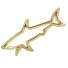 3D samolepka na auto žralok zlatá