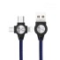 3in1 USB-Datenkabel blau