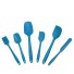 6 db szilikon gumibetét spatula kék