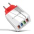 Adapter szybkiego ładowania 4 porty USB czerwony