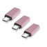 Adapter USB-C-hez a lightning 3 db rózsaszín