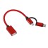 Adapter USB-C / Micro USB na USB 2.0 K43 czerwony