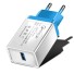 Adapter USB Char Quick Charge K720 jasnoniebieski