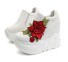 Adidasi de dama cu floare J1768 alb