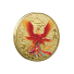 Animale mitice chinezești Monede de colecție Medalie comemorativă norocoasă Monedă comemorativă din mitologia chineză Monedă pictată placată cu aur 4x0,3 cm 3
