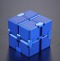 Antistresová kovová kocka modrá