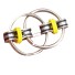 Antistresové kroužky na klíče žlutá