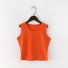 Ärmelloses Crop-Top für Damen orange