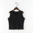 Ärmelloses Crop-Top für Damen schwarz