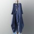 Asymetrické kockované šaty plus size modrá
