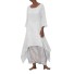 Asymetrické šaty plus size bílá