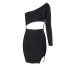 Asymetryczna mini sukienka Pamela czarny