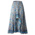Asymetryczna spódnica damska maxi we wzór niebieski