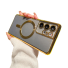 Átlátszó borítás fémezett élekkel és MagSafe támogatással a Samsung Galaxy S22 Ultra készülékhez arany