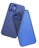 Átlátszó matt borítás iPhone 15-höz kék