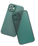 Átlátszó matt borítás iPhone 15 Pro készülékhez zöld