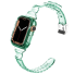 Átlátszó szilikon szíj Apple Watch 38 / 40 / 41 mm T889-hez világos zöld