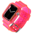 Átlátszó szilikon szíj Apple Watchhoz 38 / 40 / 41 mm sötét rózsaszín