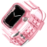 Átlátszó szilikon szíj Apple Watchhoz 42 / 44 / 45 mm rózsaszín