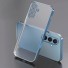 Átlátszó védőburkolat fém kerettel Samsung Galaxy S22 Ultra készülékhez kék