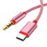 Audio kábel prepojovací USB-C / 3,5mm jack K64 ružová