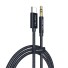 Audio kábel prepojovací USB-C / 3,5mm jack K83 čierna