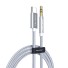 Audio kábel prepojovací USB-C / 3,5mm jack K83 strieborná