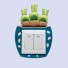 Autocolant sub comutator cu un cactus 6