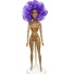 Bábika s farebnými vlasmi 31 cm fialová