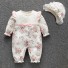 Baby-Mädchen-Overall mit Mütze T2607 weiß