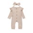 Baby-Mädchen-Overall mit Stirnband T2564 beige