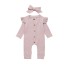 Baby-Mädchen-Overall mit Stirnband T2564 rosa