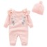 Baby-Overall für Mädchen mit Mütze T2572 rosa