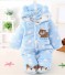 Baby-Winteroverall mit Teddybär J1954 blau