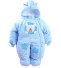 Baby-Winteroverall mit Teddybär J2549 blau