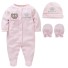 Babyoverall mit Mütze und Handschuhe T2592 rosa