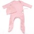 Babyoverall mit Mütze und Schnullerclip T2679 rosa