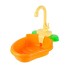 Badewanne für Papageien, Vogeldusche für Taschenlampen, 34 x 23 x 27 cm orange