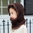 Balaclava tricotată pentru femei maro