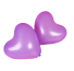 Baloane in forma de inima 10 buc violet